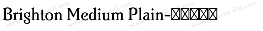 Brighton Medium Plain字体转换
